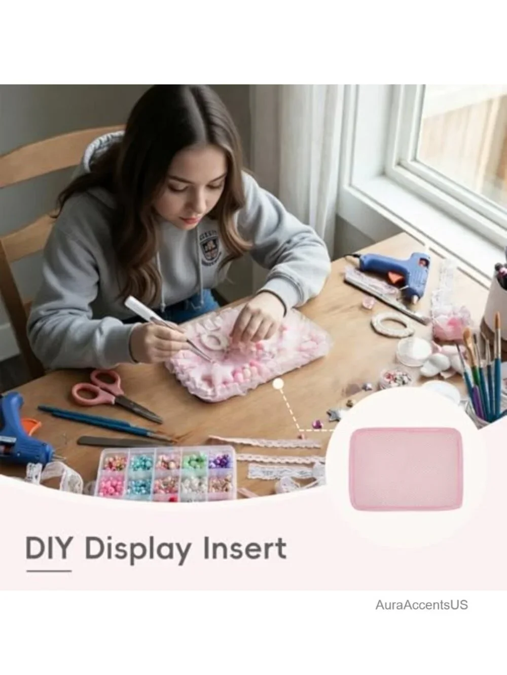 Ita Bag with DIY Accessory Kit - Clear Window Kawaii Lace Crossbody Bag with